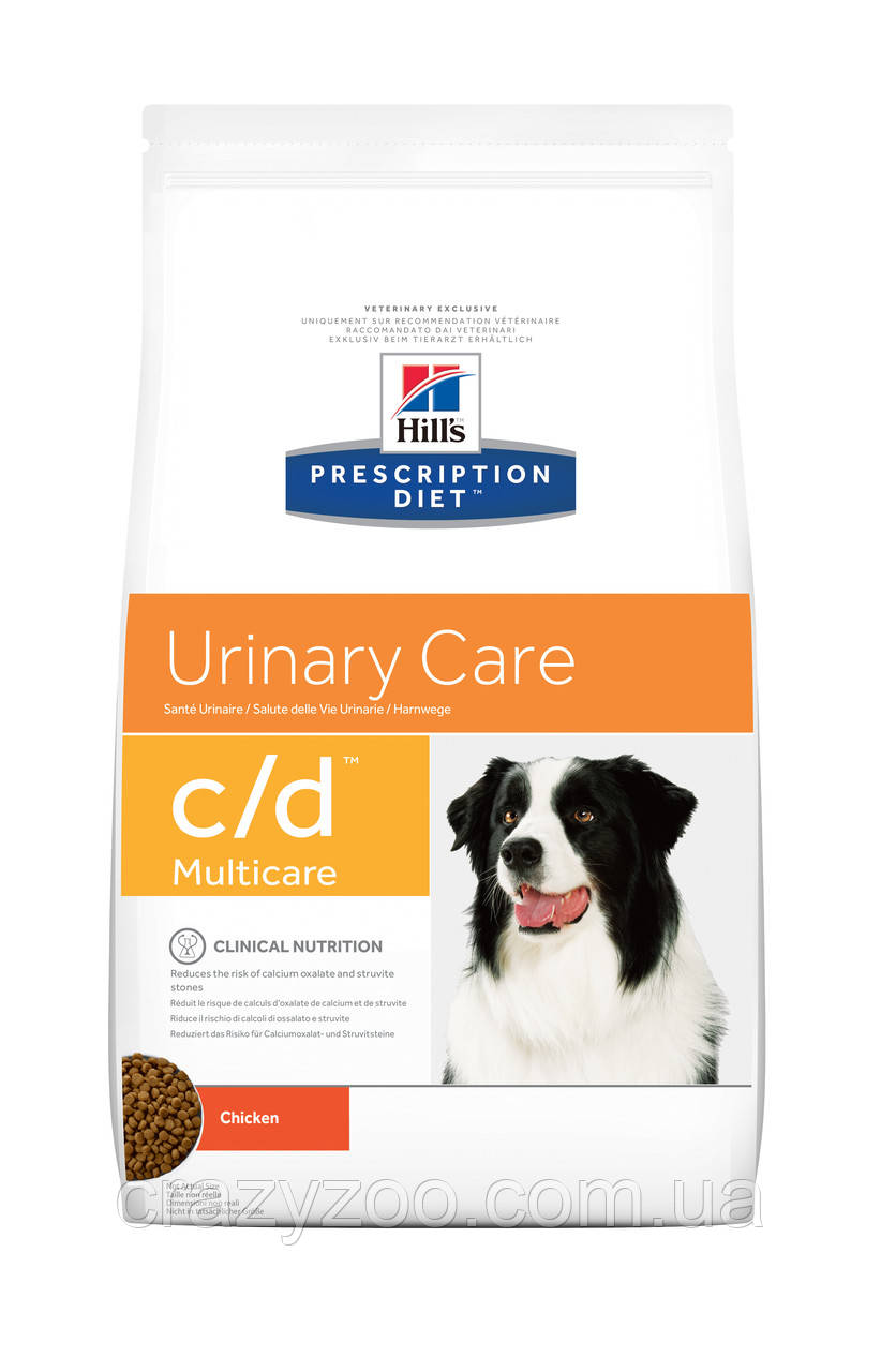 

Hills Prescription Diet Canine с/d Urinary Care (Корм для собак c/d с курицей 2 кг)