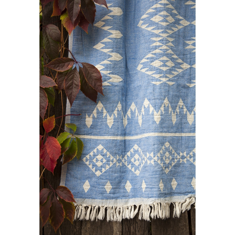 

Покрывало Barine - Kilim Throw Blue 130*170 голубой