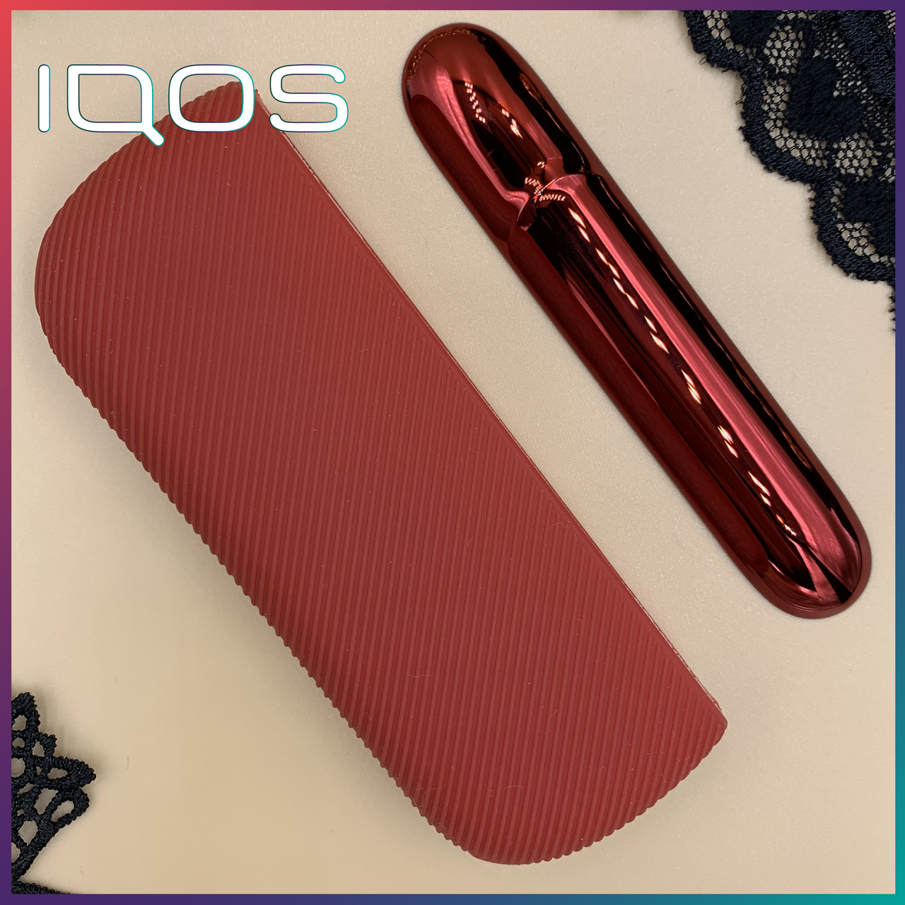 

Силиконовый чехол + боковая панель для IQOS 3 DUO / Айкос 3 дуо Красный