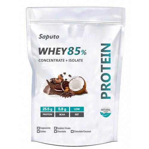 

Протеин Saputo Whey Concentrate + Isolate 85%, 2 кг Кофе