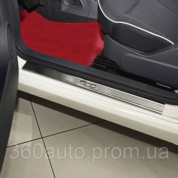 

Накладки на пороги Fiat 500 2007- из нержавеющей стали Nataniko Premium P-FI02