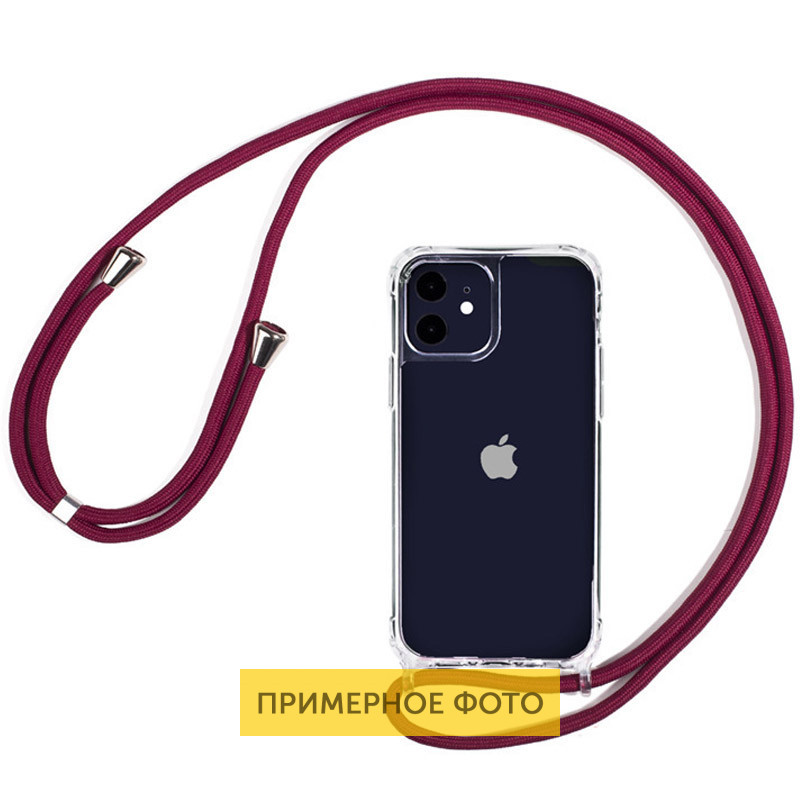 

Чехол TPU Crossbody Transparent для Apple iPhone 7 plus / 8 plus (5.5") Красно-Коричневый