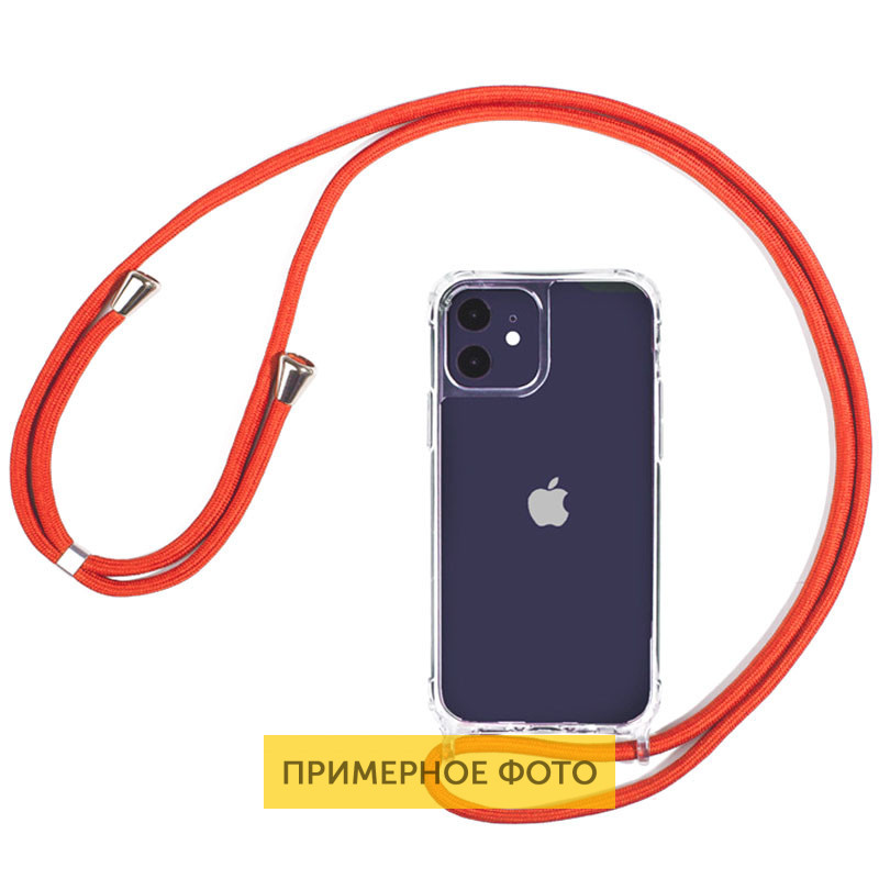 

Чехол TPU Crossbody Transparent для Apple iPhone 7 / 8 / SE (2020)(4.7") Красный