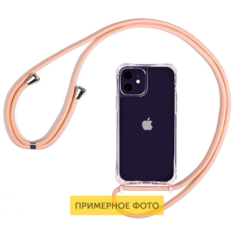 

Чехол TPU Crossbody Transparent для Apple iPhone 11 Pro (5.8") Персиковый