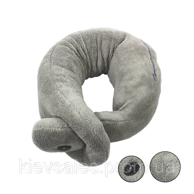 

Подушка массажная дорожная Massage Pillow 35598 Grey портативный миостимулятор 5038-15589, КОД: 2402478, Серый