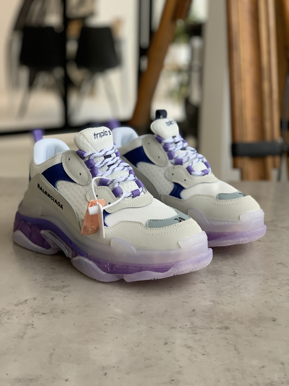 

Кроссовки Balenciaga Triple S VIOLET Баленсиага Трипл С Фиолетовые (37,40),, Фиолетовый