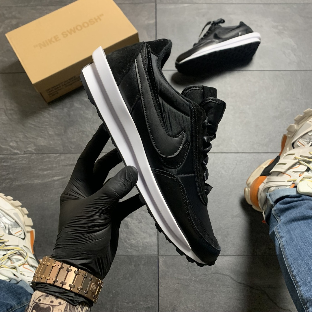 

Nike LD Waffle Sacai Black White (Черный), Чёрный