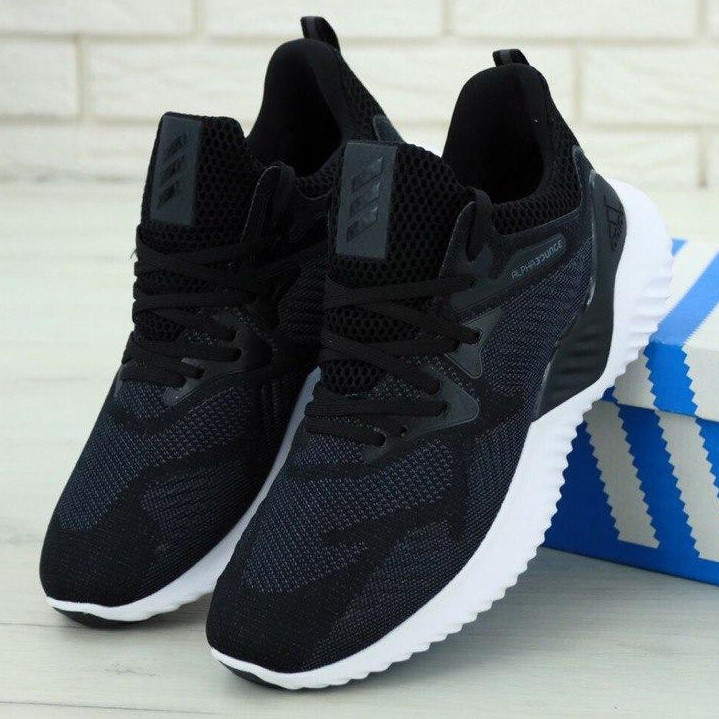 

Мужские кроссовки в стиле Adidas Alphabounce, черно-белый, Вьетнам 42