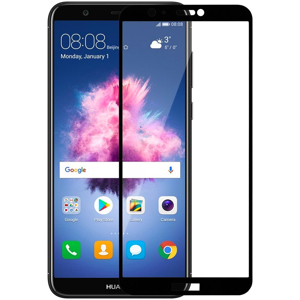 

Захисне скло для Huawei P Smart 2017 3D Чорне (Black), Черный