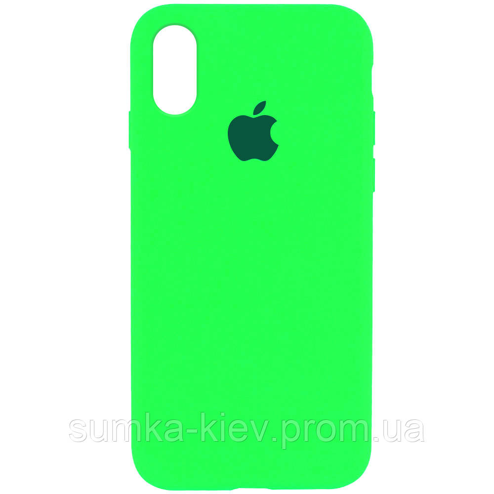 

Чехол Silicone Case Full Protective (AA) для Apple iPhone XR (6.1, Салатовый / neon green