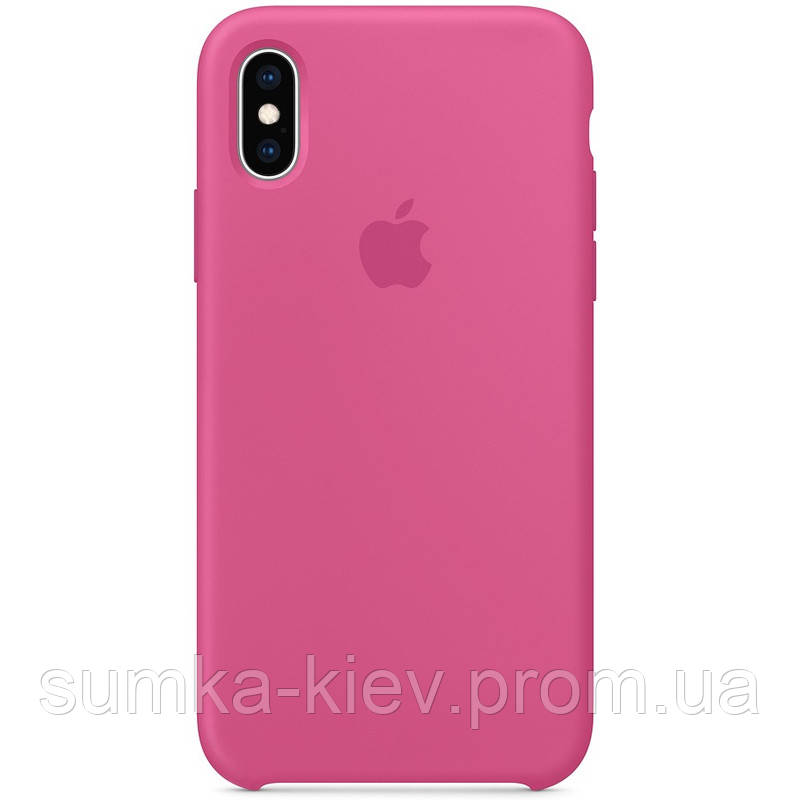 

Чехол Silicone case (AAA) для Apple iPhone X (5.8") / XS (5.8"), Малиновый / dragon fruit