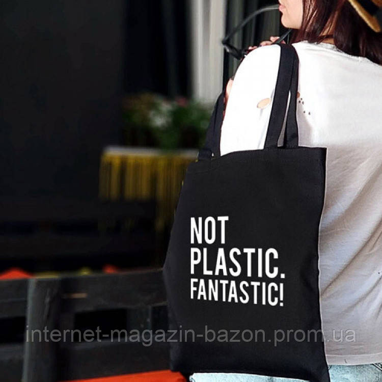 

Эко сумка Fantastik, not plastik, Черный