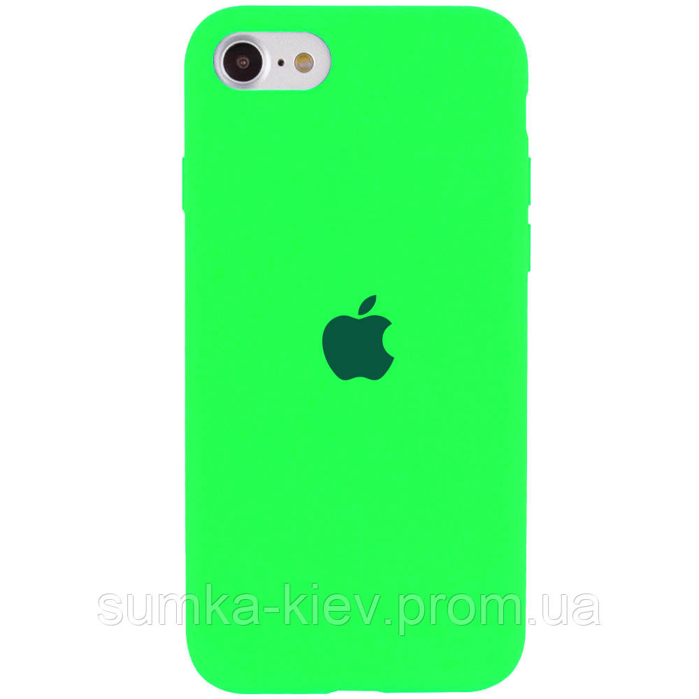 

Чехол Silicone Case Full Protective (AA) для Apple iPhone SE (2020, Зеленый / neon green