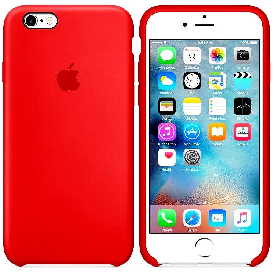 

Чехол Silicone Сase для Iphone 6 Plus / Iphone 6s Plus бампер накладка Red