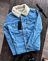 Джинсовка мужская светло-синяя. Стильная мужская джинсовая курточка светло-синего цвета. , фото 1