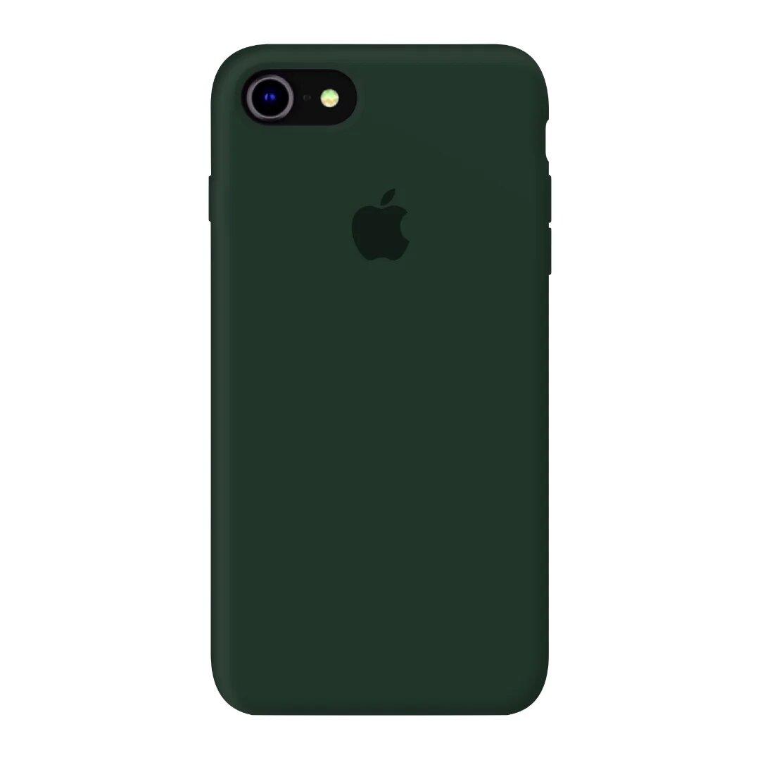 

Чехол Silicone case для IPhone 8 Forest green темно зеленый