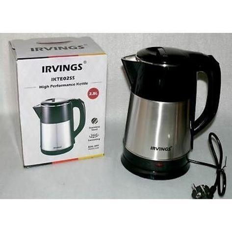 

✅Чайник Irvings IKTE02SS электрический для всей семьи на 2.5л(скрытый нагревательный элемент)Гарантия 12 месяц