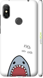 

Чехол на Xiaomi Redmi Note 6 Pro Акула "4870c-1551-44506", Белый