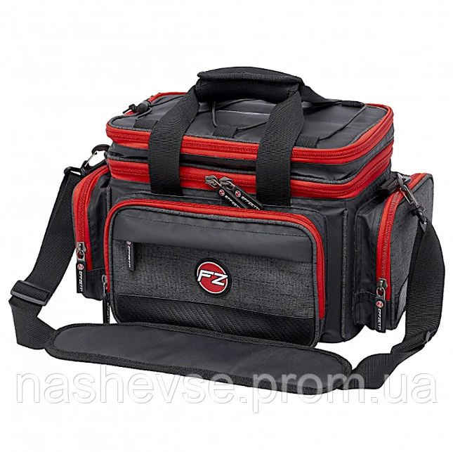 

Сумка для рыбалки многофункциональная DAM Effzett Pro-Tact Carryall Bag +4 коробки 48x29х28 см Red/Black