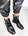 Ботинки челси женские демисезонные кожаные на шнурке весенние челси бежевые черные, фото 2