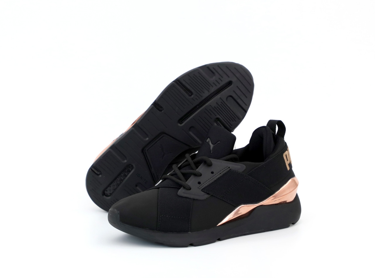 

Женские кроссовки Puma black. ТОП реплика ААА класса. 40, Черный