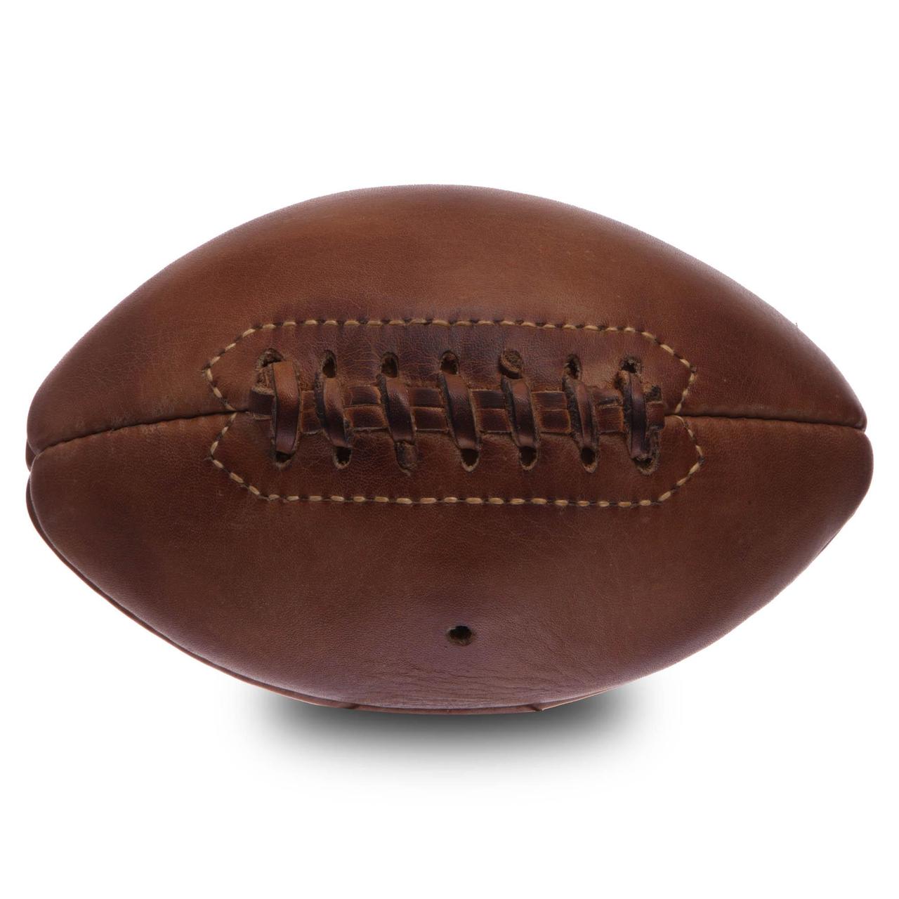 

Мяч для американского футбола кожаный VINTAGE F-0263 Mini American Football (кожа, d-11. l-19см, коричневый