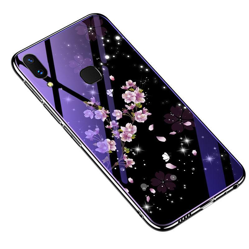 

Чехол Glass-Case для Xiaomi Mi Play бампер стеклянный Sakura