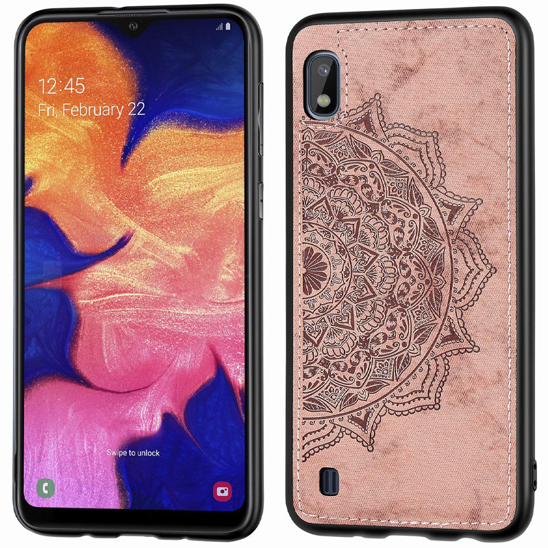 

TPU+Textile чехол Mandala с 3D тиснением для Samsung Galaxy A10 (A105F), Розовый