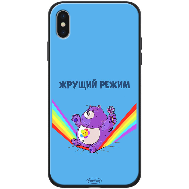 

TPU+PC чехол ForFun для Apple iPhone XS Max (6.5"), Жрущий режим / синий