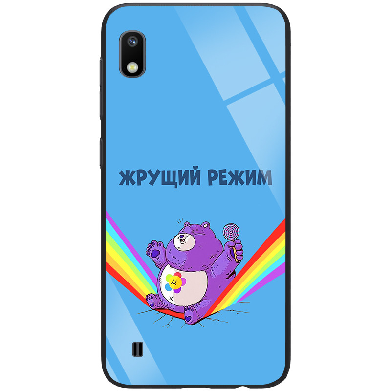 

TPU+Glass чехол ForFun для Samsung Galaxy A10 (A105F), Жрущий режим / синий