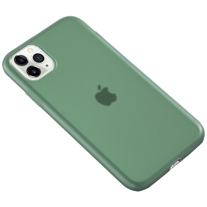 

Силиконовый матовый полупрозрачный чехол для Apple iPhone 11 Pro Max (6.5"), Зеленый / pine green