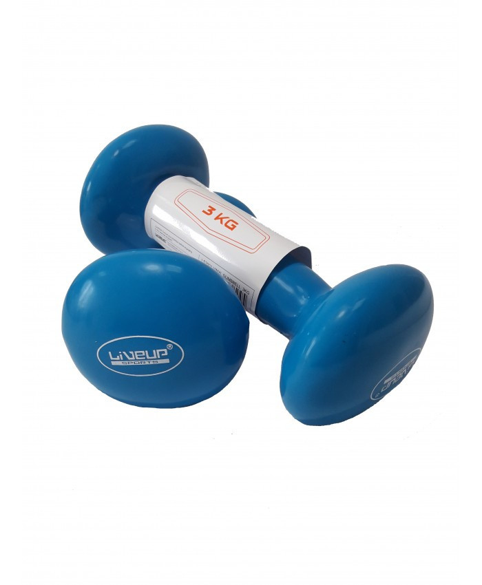 

Гантели пара LiveUp VINYL DUMBBELL EGG HEAD-2*3KG LS2001-3