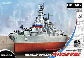 WARSHIP BUILDER – MISSOURI. Збірна модель мультяшного корабля (збірка без клею). MENG MODEL WB-004