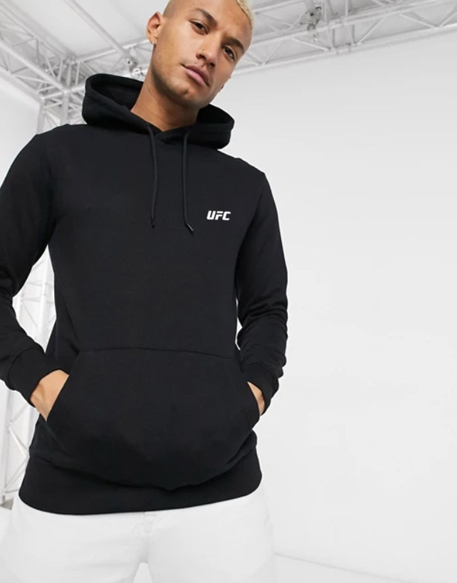 

Мужская спортивная кофта кенгуру, толстовка UFC (Юфс) черная, Черный
