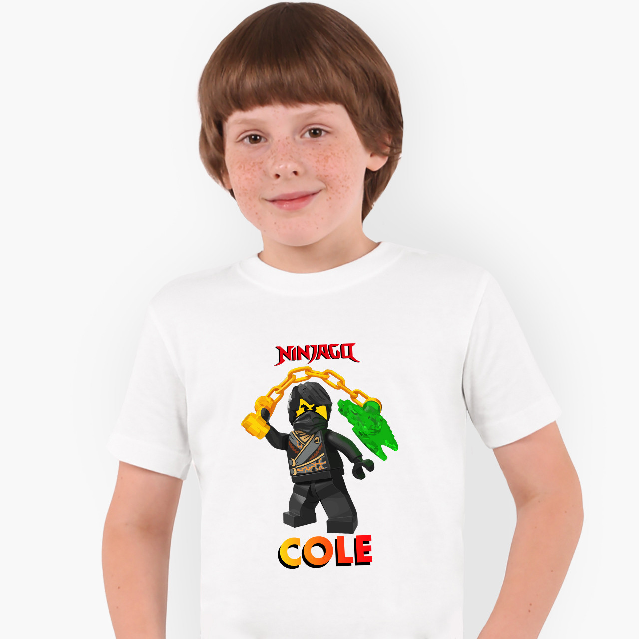 

Футболка детская Коул Лего Ниндзяго (Cole LEGO Ninjago Masters of Spinjitzu) Белый (9224-2640) 116