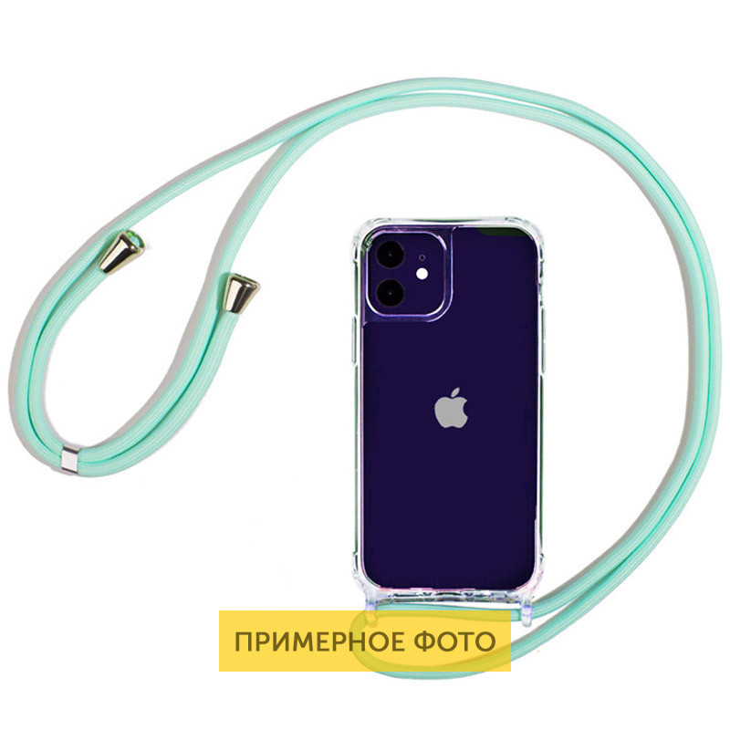 

Чехол TPU Crossbody Transparent для Apple iPhone 11 Pro Max (6.5, Бирюзовый