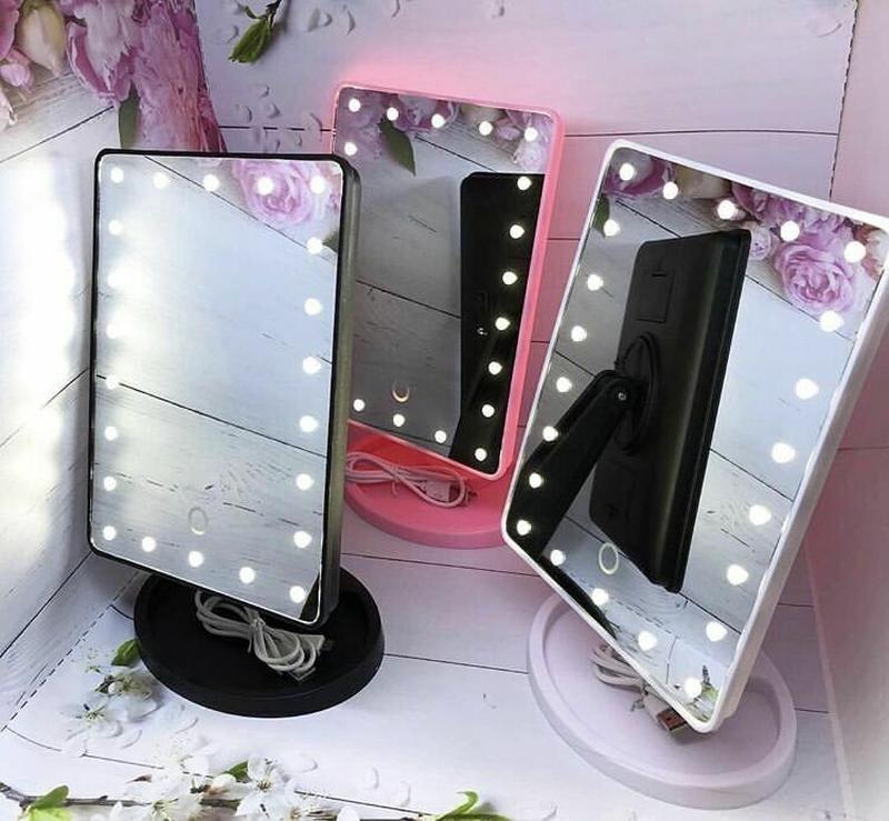 

Настольное Косметическое Зеркало с Подсветкой LED Mirror РОЗОВОЕ, ЧЕРНОЕ | LM321855