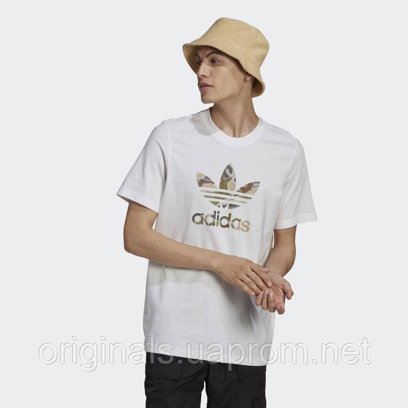 

Мужская футболка adidas Camo Trefoil GN1855 2021, Белый