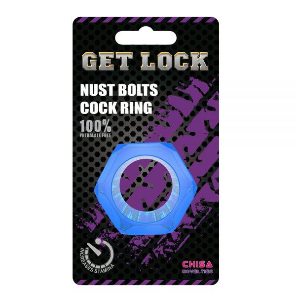 

Кольцо эрикционное Nust Bolts Cock Ring-Blue