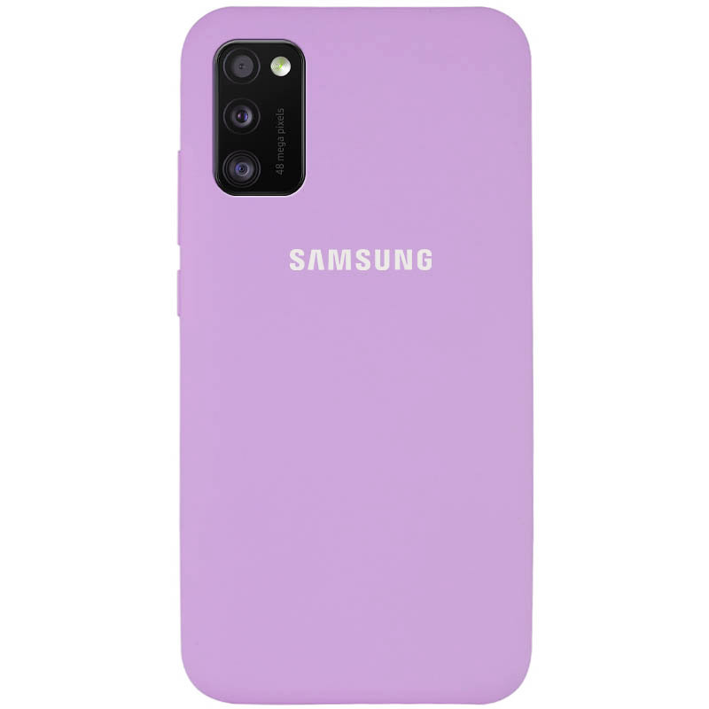 

Чехол Silicone Cover Full Protective для Samsung Galaxy A41 Сиреневый / Lilac