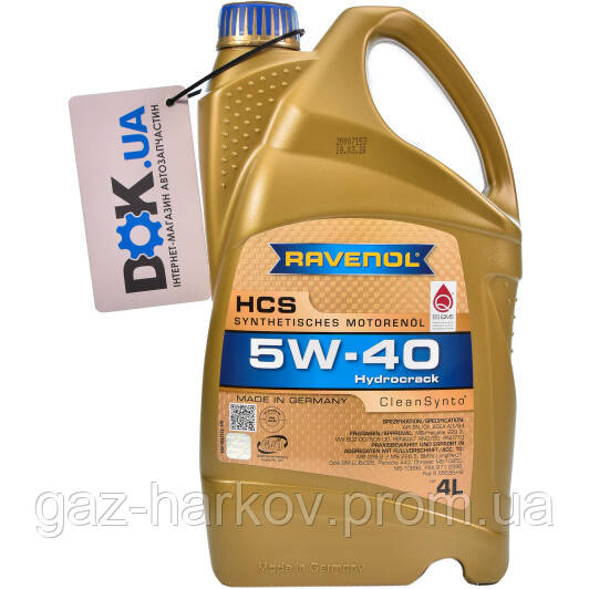 

Моторное масло Ravenol HCS 5W-40 синтетическое 4 л