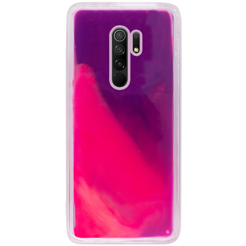 

Неоновый чехол Neon Sand glow in the dark для Xiaomi Redmi 9, Фиолетовый / розовый