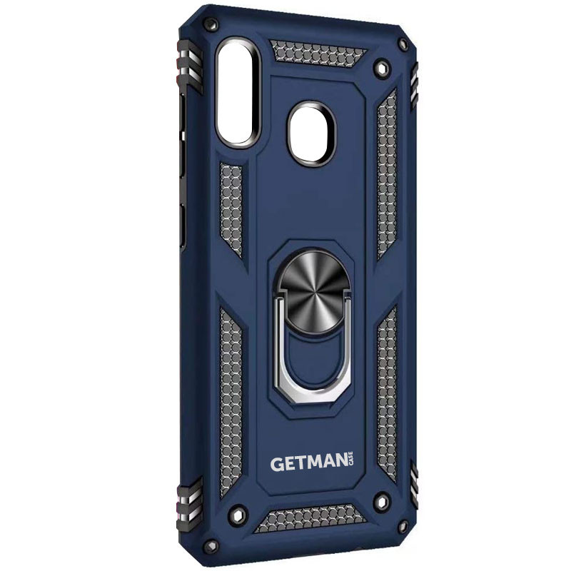 

Ударопрочный чехол GETMAN Serge Ring for Magnet для Samsung Galaxy A11 / M11, Темно-синий