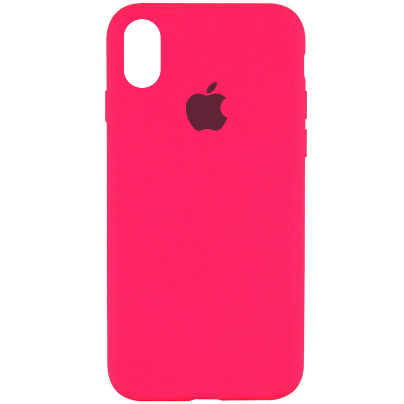 

Чехол Silicone Case Full Protective (AA) для Apple iPhone XS Max (6.5, Розовый / barbie pink