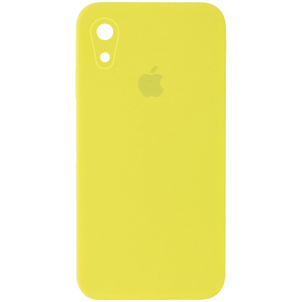 

Чехол Silicone Case Square Full Camera Protective (AA) для Apple iPhone XR (6.1"), Желтый / bright yellow