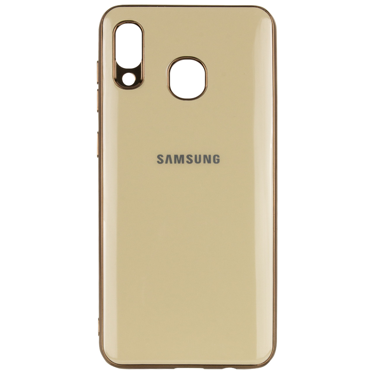 

Чехол GLOSSY LOGO для Samsung Galaxy A20 / A30 Золотой