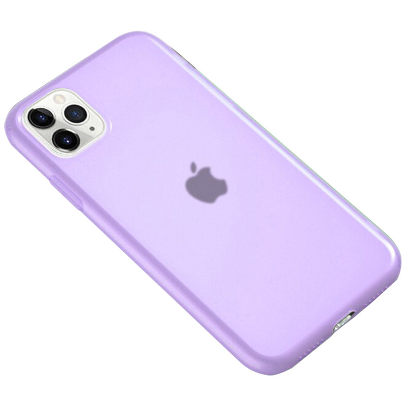 

Силиконовый матовый полупрозрачный чехол для Apple iPhone 11 Pro Max (6.5"), Фиолетовый / purple