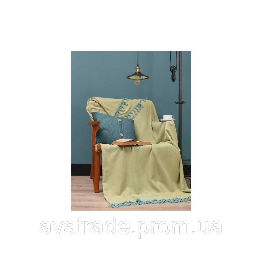 

Плед Eponj Home - Iplik 200*240 Sari-Mint желтый-ментоловый