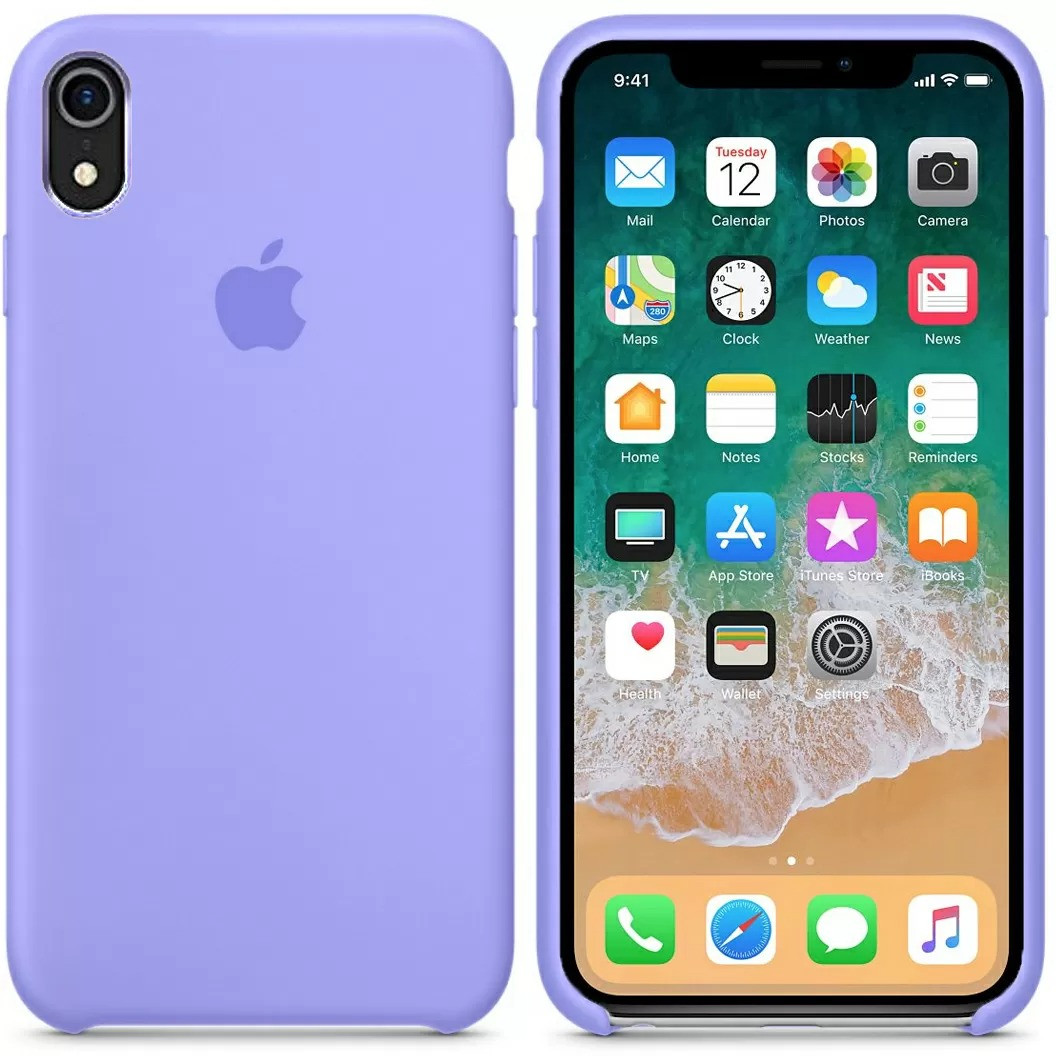 

Чехол Silicone Сase для Iphone XR бампер накладка Lilac