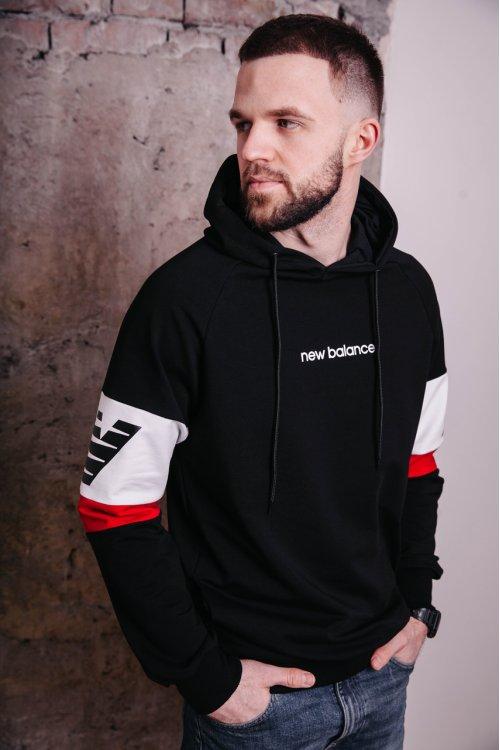 

Чорне молодіжне худі NEW BALANCE, БАТНИК NEW BALANCE M, Черный